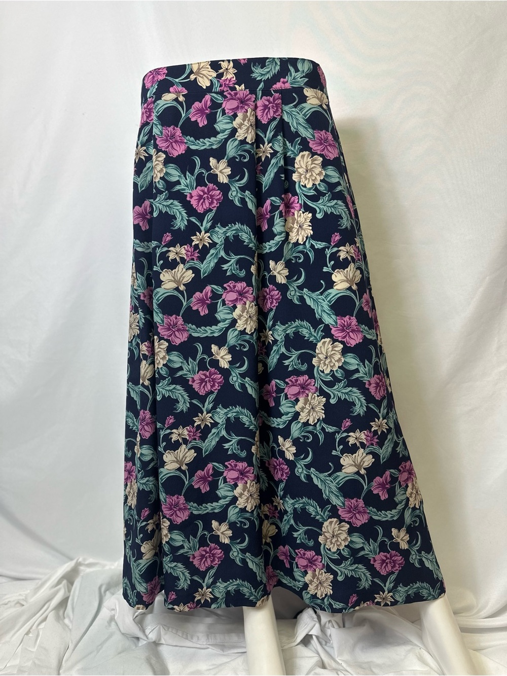 David Brooks Skirt Women Size Large Vintage Floral Maxi W Pockets Multicolored